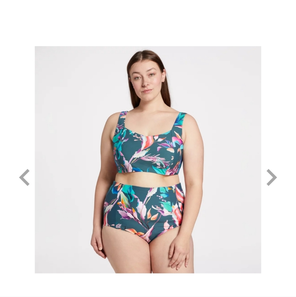 Top: Calia Power Sculpt Underwire Swim XL